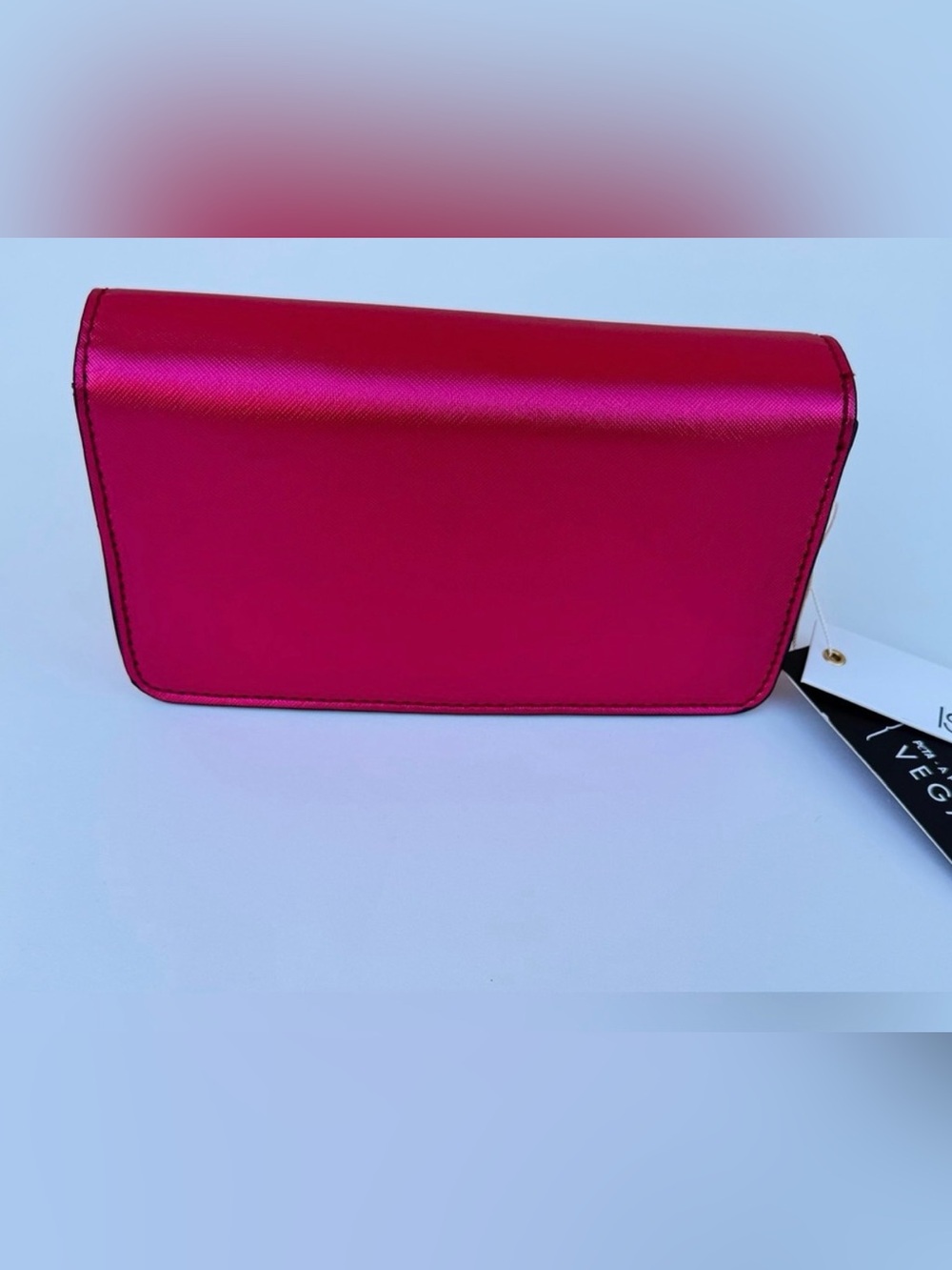 Isabelle Hot Pink Saffiano Crossbody Bag NWT | Envelope Clutch | Turn-Lock - Picture 2 of 6